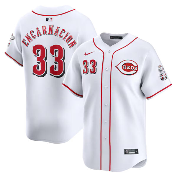 Men's Cincinnati Reds #33 Christian Encarnacion-Strand Nike White Home Limited Player Jersey