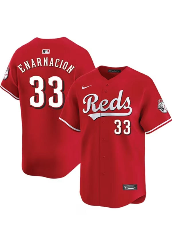 Men's Cincinnati Reds #33 Christian Encarnacion-Strand Scarlet Alternate Reds Limited Player Jersey
