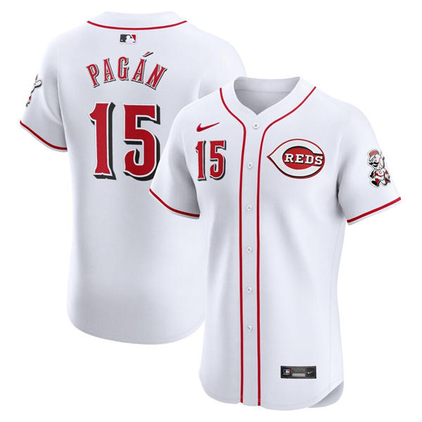 Men's Cincinnati Reds #15 Emilio Pagan Nike White Home Limited Player Jersey