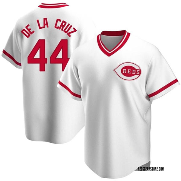 Men's Cincinnati Reds #44 Elly De La CruzNike White Pullover Cooperstown Collection Jersey
