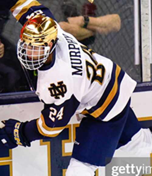 Mens Youth Notre Dame Fighting Irish #24 Ian Murphy White College Hockey Game Jersey