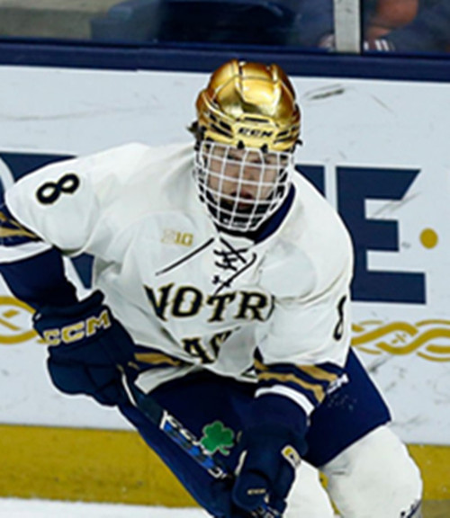 Mens Youth Notre Dame Fighting Irish #8 Justin Janicke White College Hockey Game Jersey