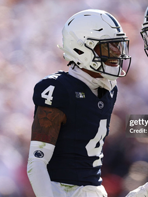 Mens Youth Penn State Nittany Lions #4 A.J.Harris Navy College Football Game Jersey