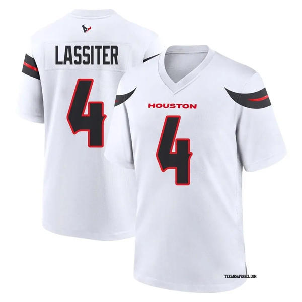Men's Houston Texans #4 Kamari Lassiter Nike White Vapor F.U.S.E. Limited Player Jersey