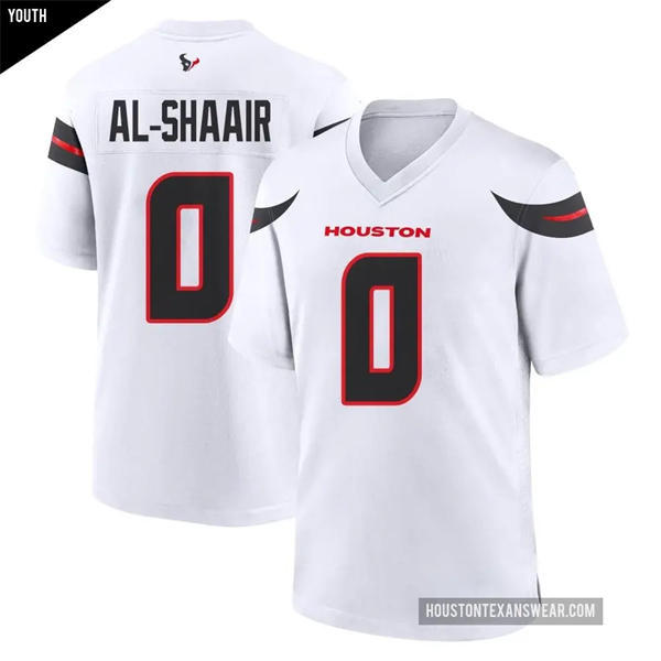 Men's Houston Texans #0 Azeez Al-Shaair Nike White Vapor F.U.S.E. Limited Player Jersey