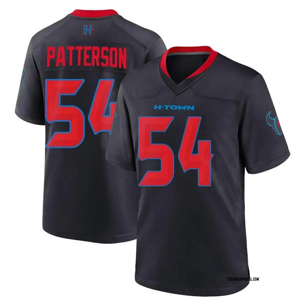 Men's Houston Texans #54 Jarrett Patterson Nike Navy Red 2nd Alternate H-Town F.U.S.E. Limited Player Jersey