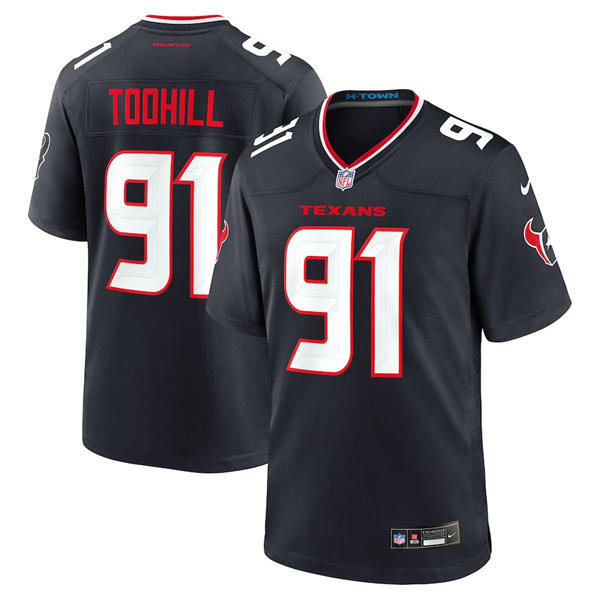 Men's Houston Texans #91 Casey Toohill Nike Navy White Alternate F.U.S.E. Limited Player Jersey