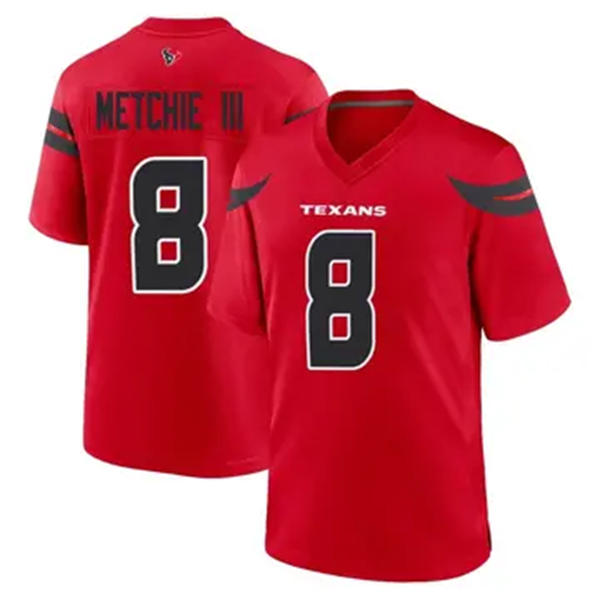 Men's Houston Texans #8 John Metchie III Nike Red Alternate F.U.S.E. Limited Player Jersey