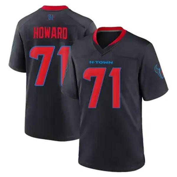 Mens Houston Texans #71 Tytus Howard Nike Navy Red 2nd Alternate H-Town F.U.S.E. Limited Player Jersey