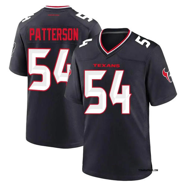 Men's Houston Texans #54 Jarrett Patterson Nike Navy White Alternate F.U.S.E. Limited Player Jersey