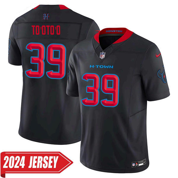 Men's Houston Texans #39 Henry To'oTo'o Nike Navy Red 2nd Alternate H-Town F.U.S.E. Limited Player Jersey
