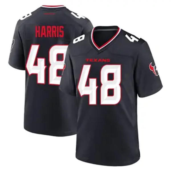 Men's Houston Texans #48 Christian Harris Nike Navy White Alternate F.U.S.E. Limited Player Jersey