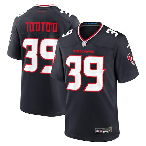 Men's Houston Texans #39 Henry To'oTo'o Nike Navy White Alternate F.U.S.E. Limited Player Jersey