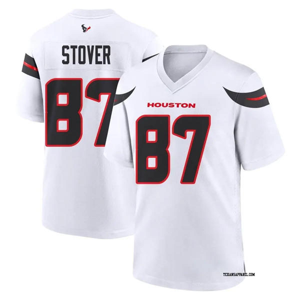 Men's Houston Texans #87 Cade Stover Nike White Vapor F.U.S.E. Limited Player Jersey