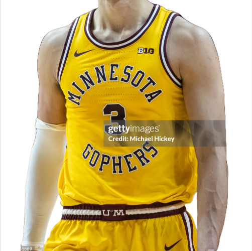 Men's Minnesota Golden Gophers #3 Dawson Garcia Nike 2024 Gold Retro Basketball Jersey