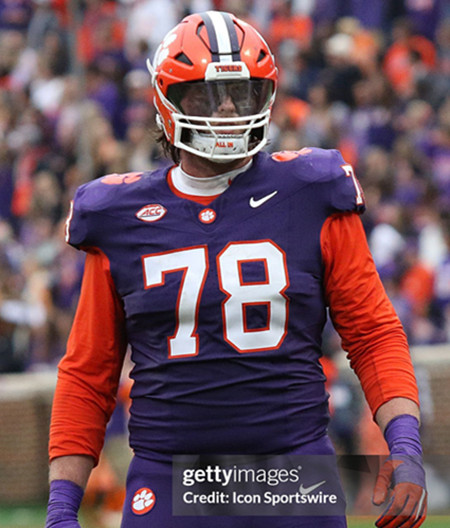 Mens Youth Clemson Tigers #78 Blake Miller Purple College Football Game Jersey