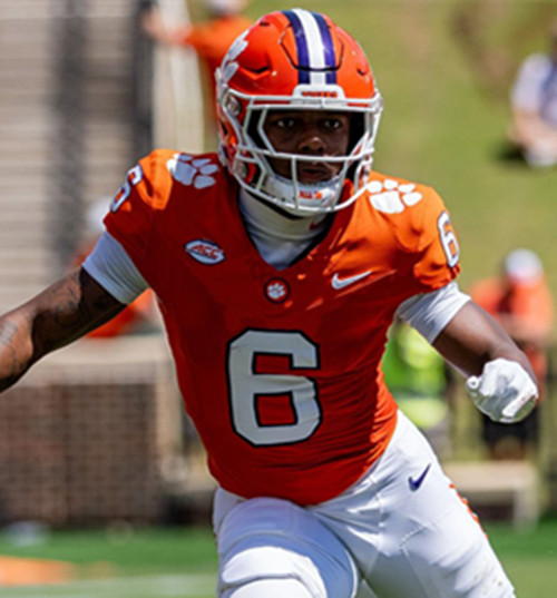 Mens Youth Clemson Tigers #6 Tyler Brown Orange College Football Game Jersey