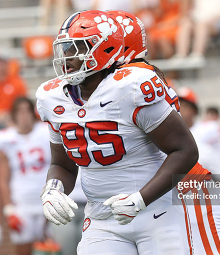 Mens Youth Clemson Tigers #95 Amare Adams White College Football Game Jersey