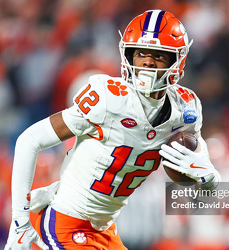 Mens Youth Clemson Tigers #12 Bryant Wesco White College Football Game Jersey