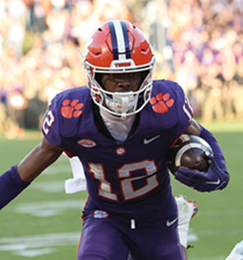 Mens Youth Clemson Tigers #12 Bryant Wesco Purple College Football Game Jersey