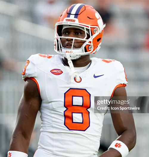 Mens Youth Clemson Tigers #8 Adam Randall White College Football Game Jersey