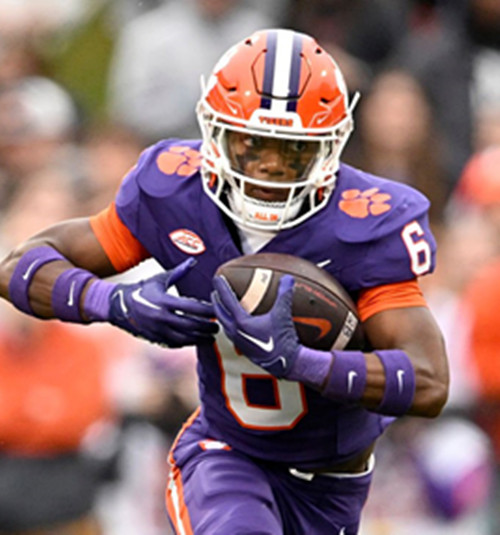 Mens Youth Clemson Tigers #6 Tyler Brown Purple College Football Game Jersey