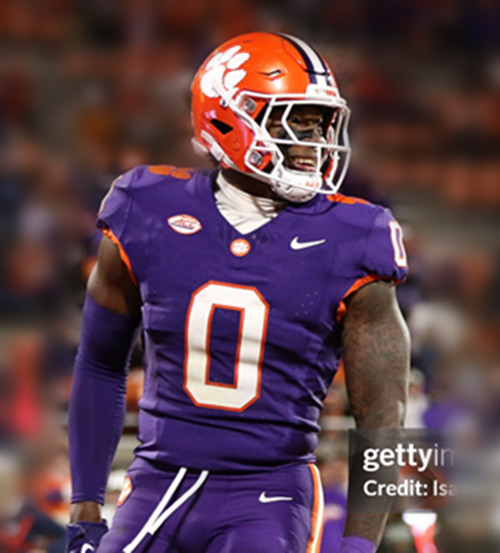 Mens Youth Clemson Tigers #0 Antonio Williams Purple College Football Game Jersey