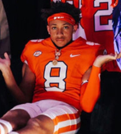 Mens Youth Clemson Tigers #8 Avieon Terrell Orange College Football Game Jersey