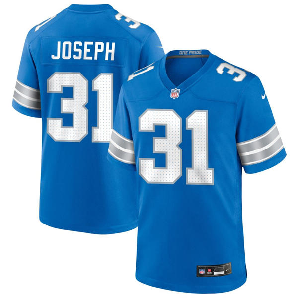 Mens Detroit Lions #31 Kerby Joseph Nike Blue Vapor F.U.S.E. Limited Player Jersey