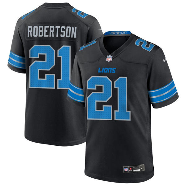 Mens Detroit Lions #21 Amik Robertson Nike Black 2nd Alternate Vapor F.U.S.E. Limited Player Jersey