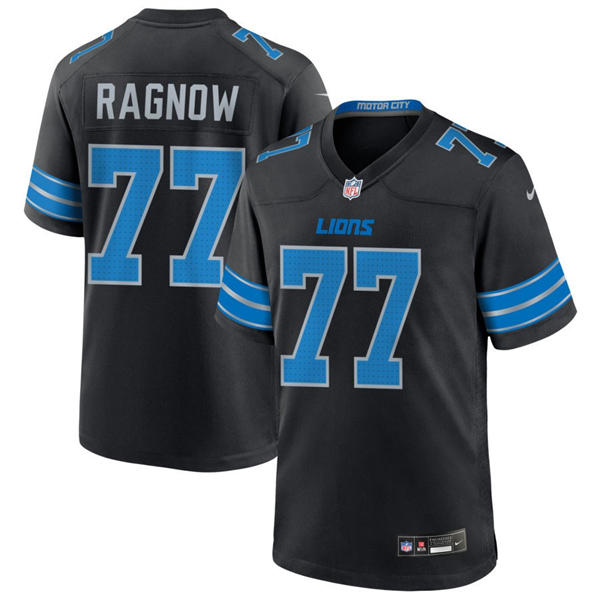 Mens Detroit Lions #77 Frank Ragnow Nike Black 2nd Alternate Vapor F.U.S.E. Limited Player Jersey