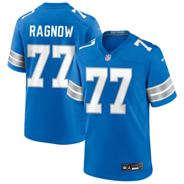 Mens Detroit Lions #77 Frank Ragnow Nike Blue Vapor F.U.S.E. Limited Player Jersey