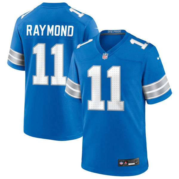 Mens Detroit Lions #11 Kalif Raymond Nike Blue Vapor F.U.S.E. Limited Player Jersey