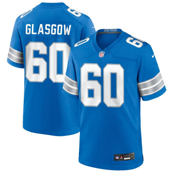 Mens Detroit Lions #60 Graham Glasgow Nike Blue Vapor F.U.S.E. Limited Player Jersey