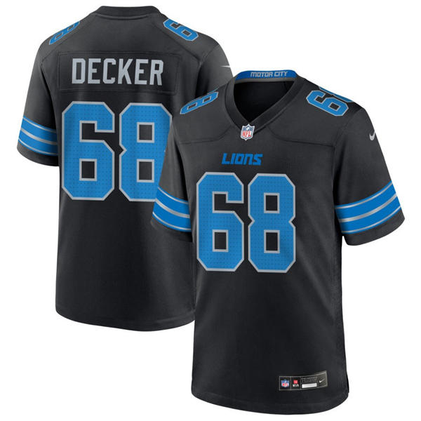 Mens Detroit Lions #68 Taylor Decker Nike Black 2nd Alternate Vapor F.U.S.E. Limited Player Jersey