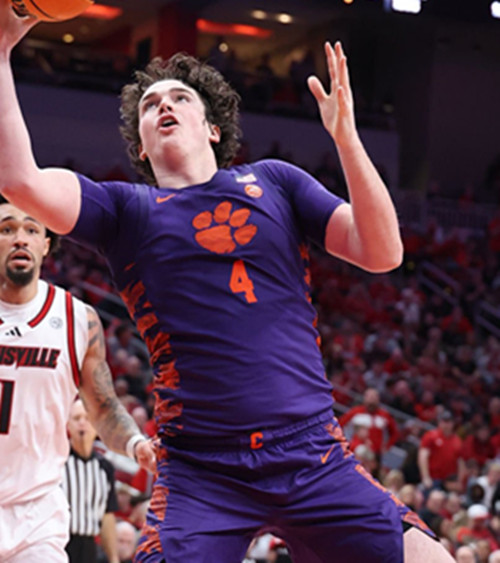 Mens Youth Clemson Tigers #4 Ian Schieffelin Purple College Basketball Game Jersey