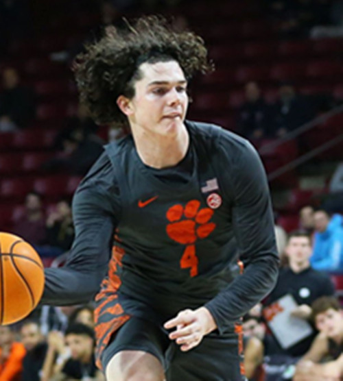 Mens Youth Clemson Tigers #4 Ian Schieffelin Charcoal Gray College Basketball Game Jersey