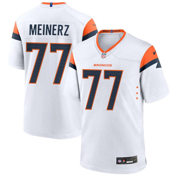 Youth Denver Broncos #77 Quinn Meinerz Nike White Vapor Limited Jersey