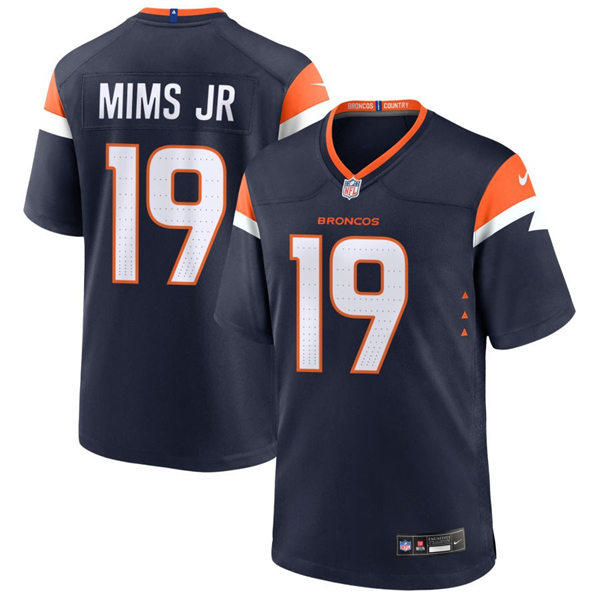 Youth Denver Broncos #19 Marvin Mims Jr. Nike Navy Alternate Vapor Limited Jersey