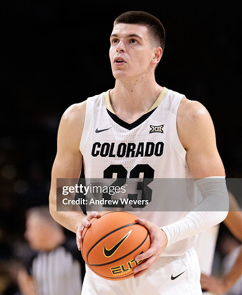 Mens Youth Colorado Buffaloes #23 Andrej Jakimovski White College Basketball Game Jersey