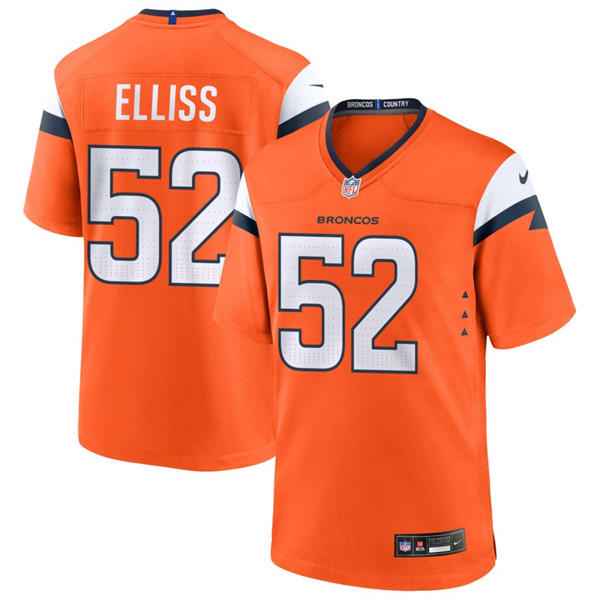 Mens Denver Broncos #52 Jonah Elliss Nike Orange Vapor F.U.S.E. Limited Player Jersey