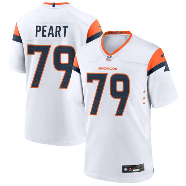 Mens Denver Broncos #79 Matt Peart Nike White Vapor F.U.S.E. Limited Player Jersey