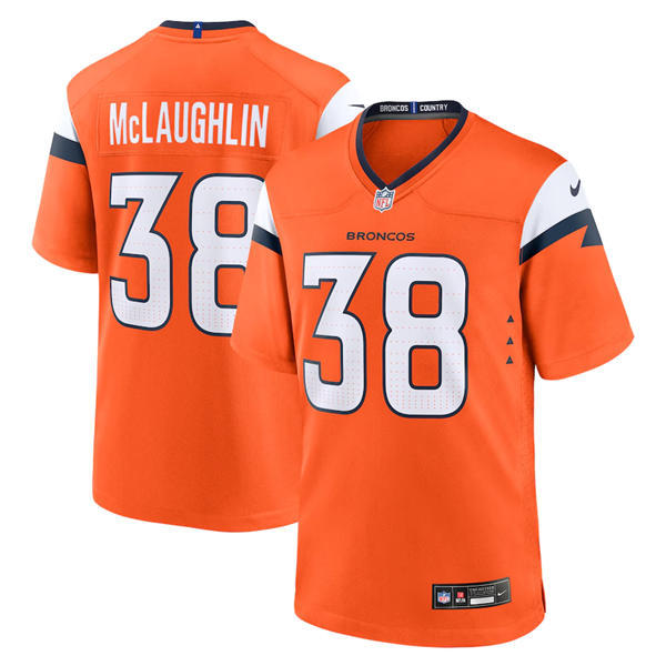 Mens Denver Broncos #38 Jaleel McLaughlin Nike Orange Vapor F.U.S.E. Limited Player Jersey