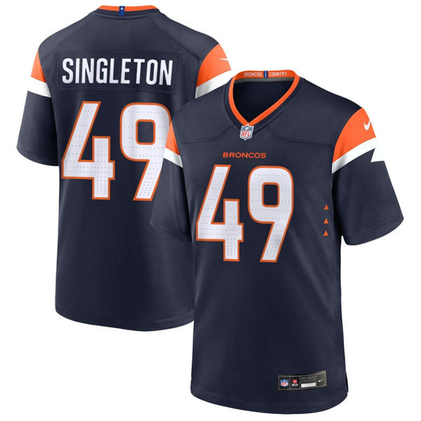 Mens Denver Broncos #49 Alex Singleton Nike Navy Alternate Vapor F.U.S.E. Limited Player Jersey