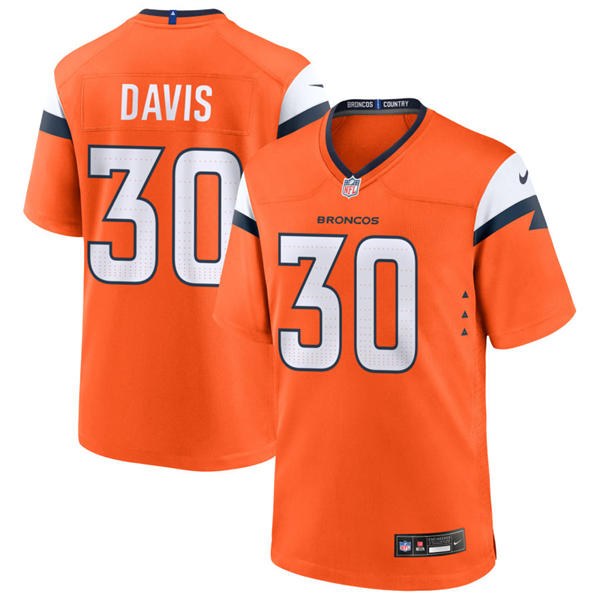 Mens Denver Broncos Retired Player #30 Terrell Davis Nike Orange Vapor F.U.S.E. Limited Player Jersey