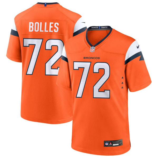 Mens Denver Broncos #72 Garett Bolles Nike Orange Vapor F.U.S.E. Limited Player Jersey
