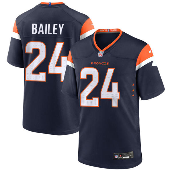 Mens Denver Broncos Retired Player #24 Champ Bailey Nike Navy Alternate Vapor F.U.S.E. Limited Player Jersey