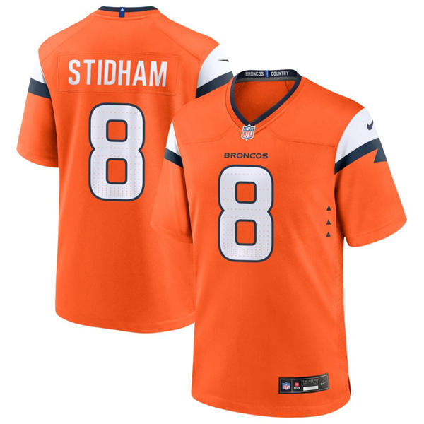 Mens Denver Broncos #8 Jarrett Stidham Nike Orange Vapor F.U.S.E. Limited Player Jersey