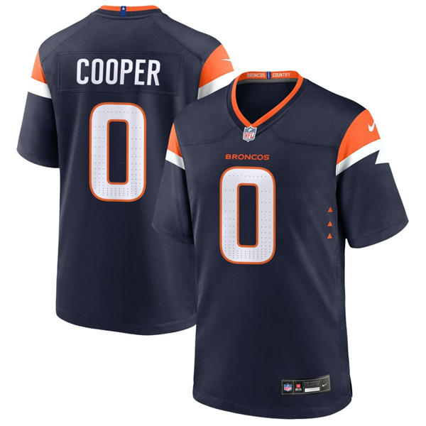Mens Denver Broncos #0 Jonathon Cooper Nike Navy Alternate Vapor F.U.S.E. Limited Player Jersey