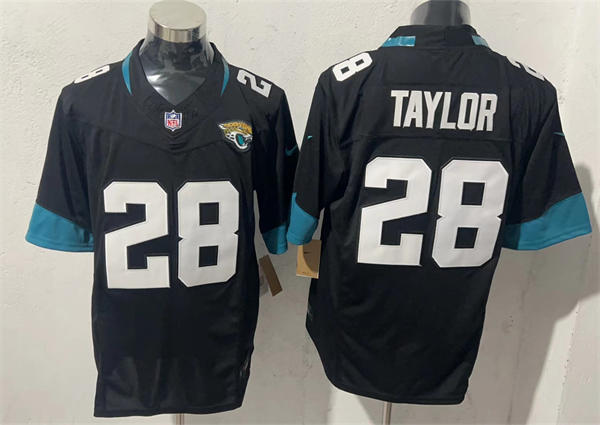 Mens Jacksonville Jaguars Retired Player #28 Fred Taylor Nike Black Vapor F.U.S.E. Limited Jersey